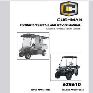 2012 oder mehr Cushman Hauler 800 1200 Refroster 1200 Gas Bedienungsanleitung Pdf-Download