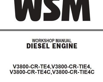 WSM - V3800-CR-TE4, V3800-CR-TIE4, V3800-Cr-TE4C, V3800-Cr-TIE4c Diesel Engine Workshop Service Repair Manual Pdf Download