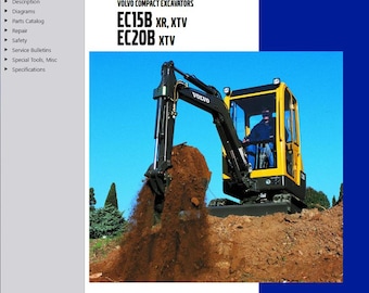 Volvo EC15B XT and XTV Mini Excavator Service Repair Workshop Manual Parts Catalog PDF Download