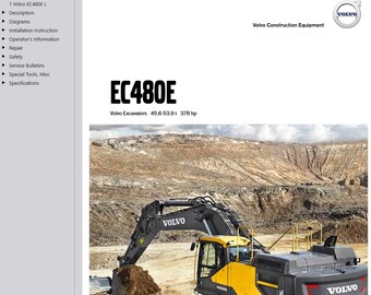 Volvo EC480E L Excavator Service Repair Workshop Manual AND Parts Catalog PDF Download