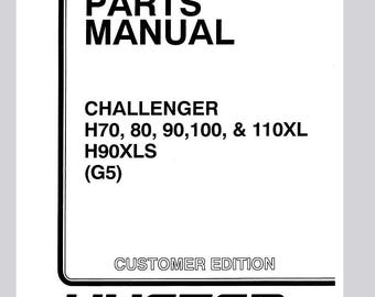 Hyster H70XL, H80XL, H90XL, H100XL, H110XL, H90XLS G5 Challenger Forklift Parts Catalog Manual Instant Download PDF