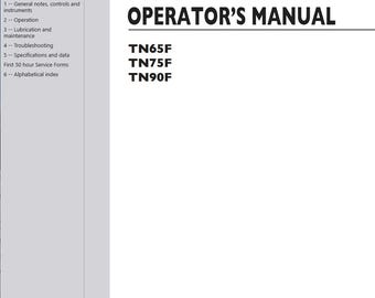 Operators - TN65F TN75F TN90F Tractors New Holland Owners Operation Manual PDF Download