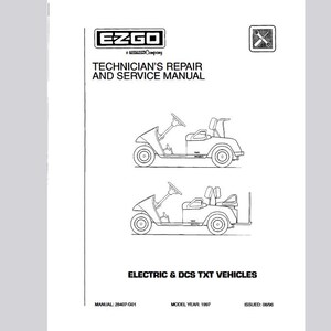 ELECTRIC 1997 TXT Freedom、TXT Fleet、Txt 4 Caddy ゴルフカート サービスマニュアル PDF ダウンロード