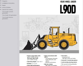 Volvo L90D Wheel Loader Service Repair Workshop Manual PDF Download