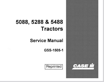 Case 5088, 5288, 5488 Tractors Service Shop Repair Manual pdf Download