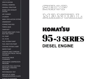 Komatsu 95-3 Series Diesel Engine Shop Manual PDF Download Service and Repair