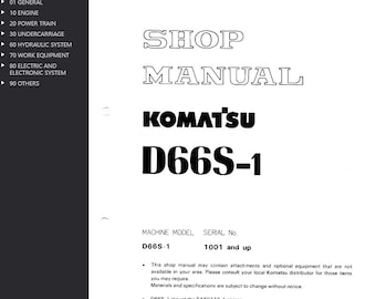 Komatsu D66S-1 Shop Manual BullDozer PDF Download Service Repair