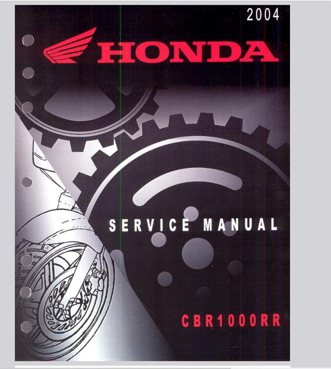 Honda CBR1000RR 2004 2005 Service Repair Manual Pdf Download
