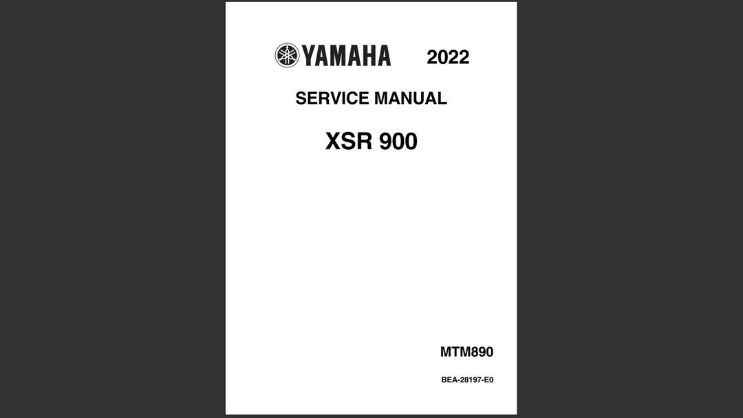YAMAHA MTM890 サービスマニュアル ヤマハ(純正) XSR900サービスマニュアル(MTM890) 2022- のパーツ