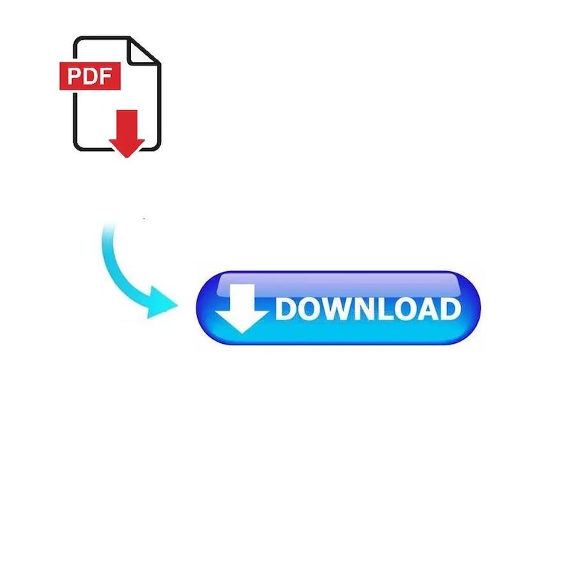 May include: An illustration featuring a PDF document icon with a red "PDF" label and a downward-pointing arrow. A curved blue arrow points to a blue button with the white word "DOWNLOAD" and a downward-pointing arrow.