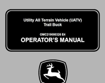 Operators - 500 650 650EX 650EXT Trail Buck Utility UATV John Deere Owners Users Operations Manual PDF Download