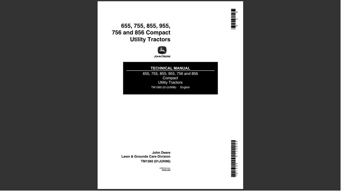 Libretto Istruzioni Trattore Manuale Operatore Originale JOHN DEERE Per Trattori 755, 855, 955 - Nuovo, Mai Usato Manuale Originale OMM95303 ISSUE 10 - Foto 4