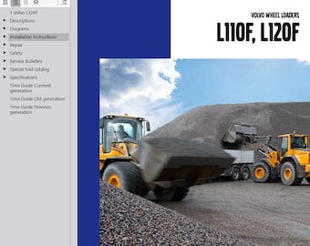 Volvo L120F Wheel Loader Service Repair Workshop Manual AND Parts Catalog PDF Download