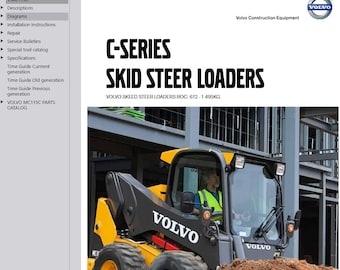 Volvo MC115C Skid Steer Loader Service Repair Workshop Manual AND Parts Catalog PDF Download