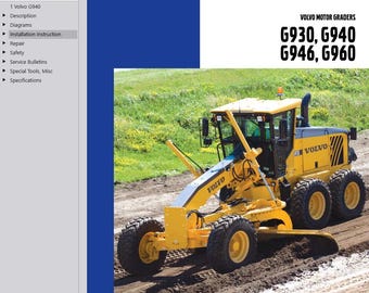 Volvo G940 Motor Grader Service Repair Workshop Manual PDF Download