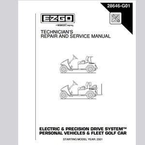 ELECTRIC 2001-2007 Freedom, Fleet, Shuttle 2+2 Golf Cart Instrukcja serwisowa Pobierz plik PDF