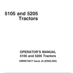 Operators - 5105 5205 John Deere Tractors Owners Users Operations Manual PDF Download
