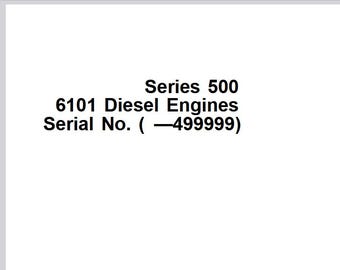 CTM20 - 6101 Diesel Engines Series 500 John Deere Technical Repair Service Manual Pdf Download