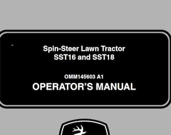 Owners - SST16 SST18 Spin-Steer Lawn Tractors John Deere Operators Users Operations Manual PDF Download
