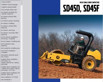 Volvo SD45D Compactor Service Repair Workshop Manual AND Parts PDF Download