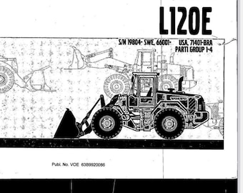 Volvo L120E Wheel Loader Parts Catalog Manual Instant Download PDF