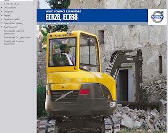 Volvo ECR28, ECR38 Excavator Service Repair Workshop Manual PDF Download