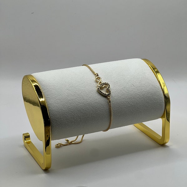 Gold Plated Cuban Chain Butterfly Beaded Bracelet Set main image 1