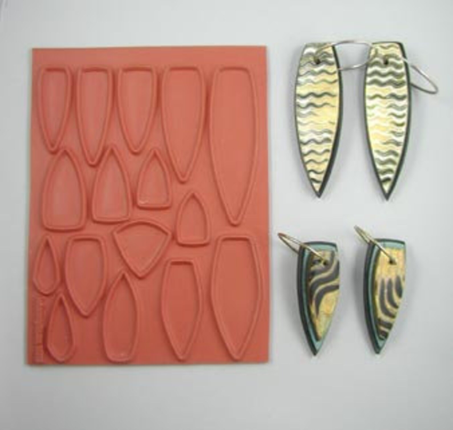 Triangle Shields Unmounted Rubber Stamp for Crafts in Polymer, Metal ...