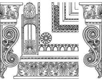 Corbels Altered Art Unmounted Rubber Stamp 9x12 - Special Order
