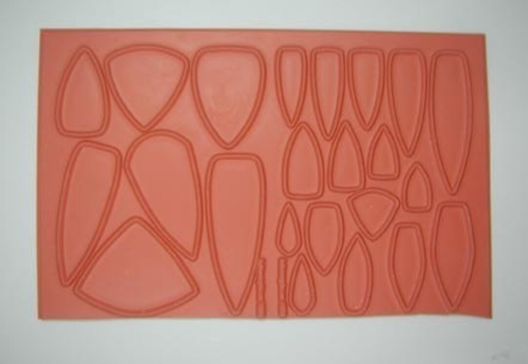 Triangle Shields Unmounted Rubber Stamp for Crafts in Polymer, Metal ...