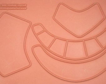 Boomerang Necklace Shape for Outline Unmounted Rubber Stamp for Crafts in Polymer, Metal and Ceramic Clay