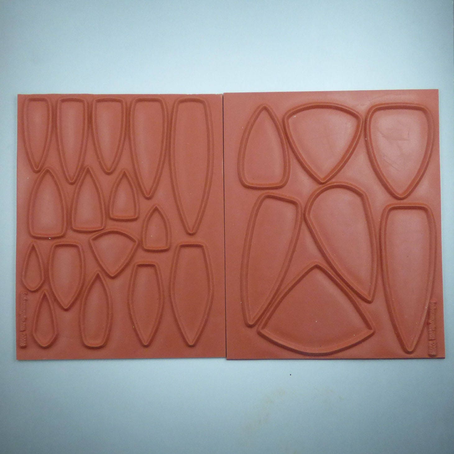 Triangle Shields Unmounted Rubber Stamp for Crafts in Polymer, Metal ...