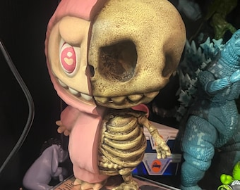 Custom Pink Half-Skeleton Labubu 8.5” Figure (Give Me Your Lowest Offer)