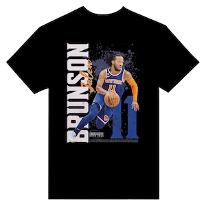 Jalen Brunson - New York Knicks Unisex Crewneck T-shirt (Black/Blue/Orange/Dark Grey)