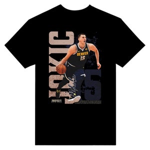 Nikola Jokic - Denver Nuggets Unisex Crewneck T-shirt (Black/Blue/NavyDark Grey)