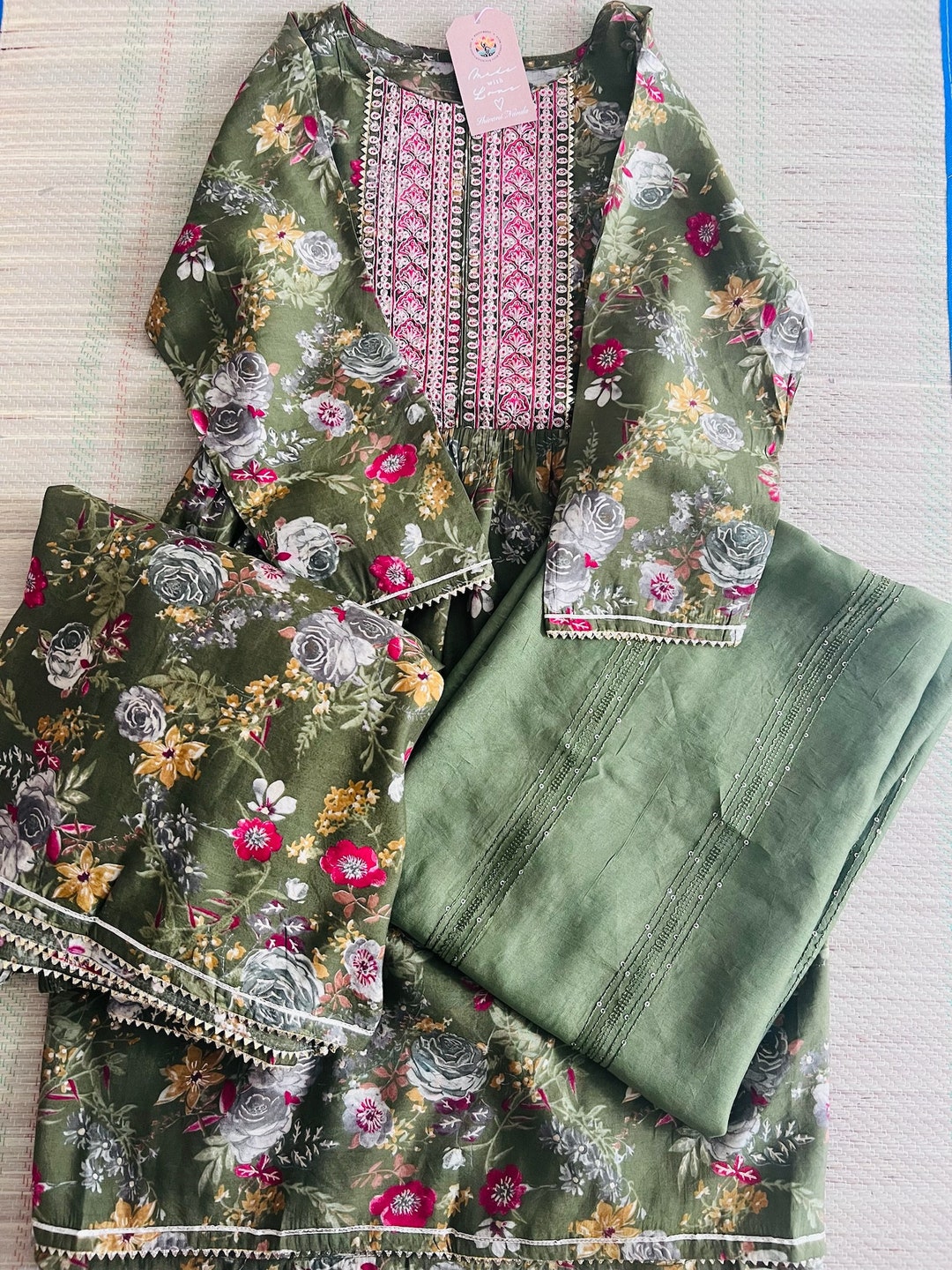 STRISWAG Indian Women’s Kurti Set With Dupatta – Georgette Ethnic Wear For Festive & Casual