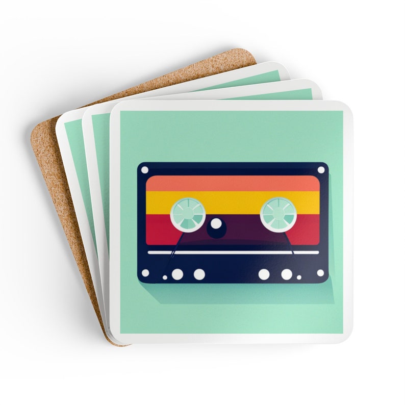 Thumbs Up UK Retro Cassette Tape Coaster Set
