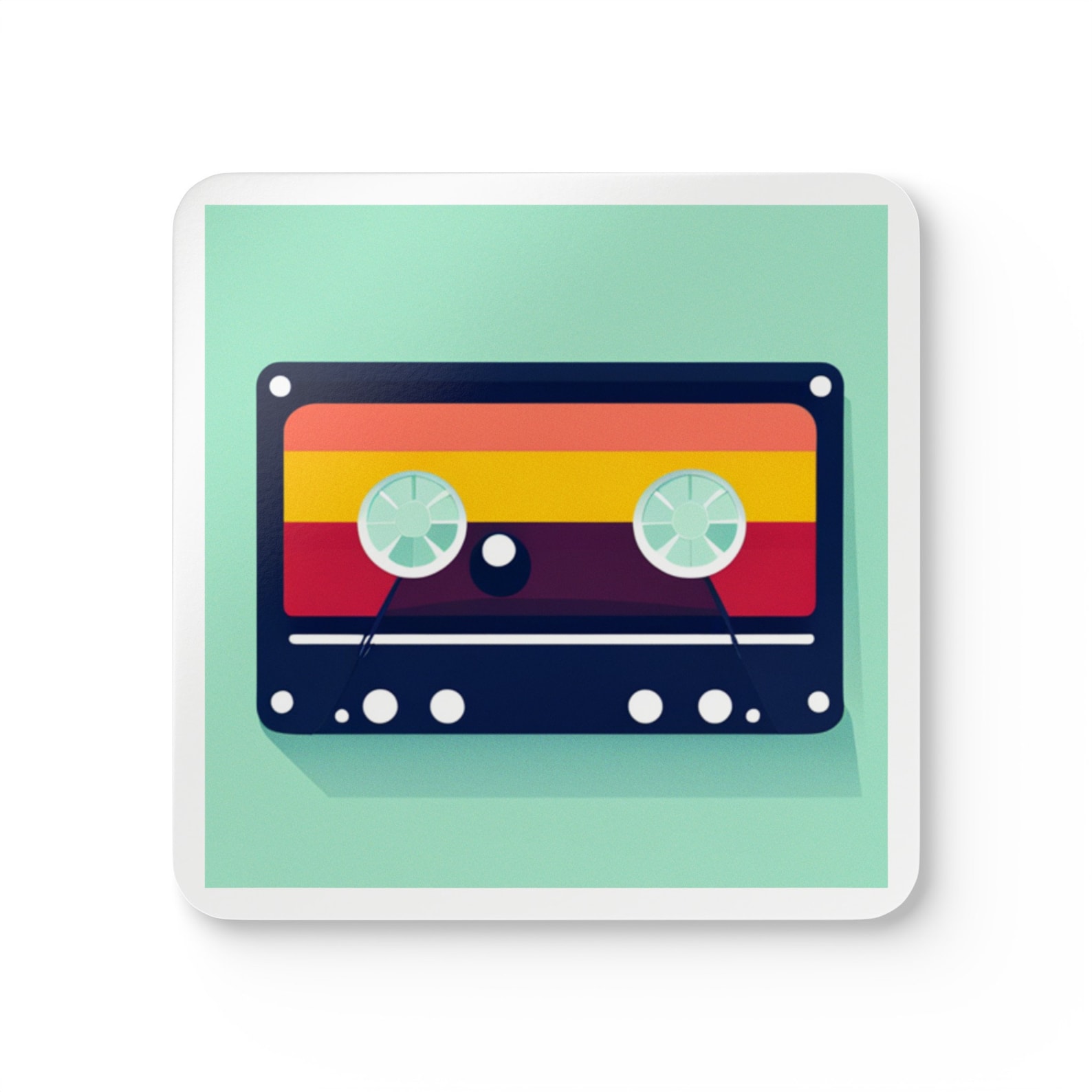 Retro Cassette Tape - Corkwood Coaster Set - Etsy