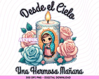 Desde el cielo una hermosa Manana PNG Virgen de Guadalube png Floral Lady of Guadalupe Virgin Mary, Nuestra Señora de Guadalupe, Mexican art