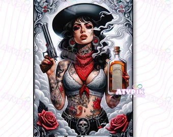 Spanish Chingona PNG Mexican Loteria card PNG Tarot card png Sublimation DTF shirt design, Tumbler Clipart, mexican art, Borracha png trendy
