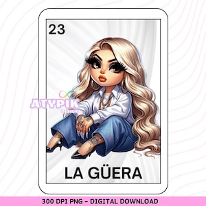 La Guera Loteria card en espanol PNG Sublimation DTF Design, Digital download Instant Download, Spanish Design, Loteria Mexicana latina