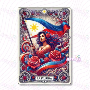 La Filipina Loteria card png Tarot Card Png Philippines Flag Filipino National Nation Country Digital Download Clipart Shirt Dtf Sublimation