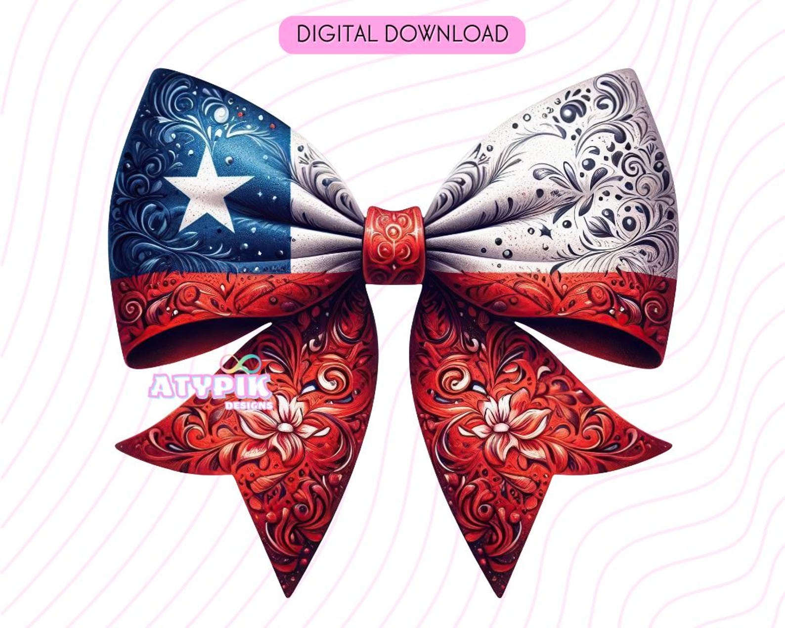 Coquette Ribbon Bow Chile Flag PNG, Clipart Chilena Sublimation Tshirt ...