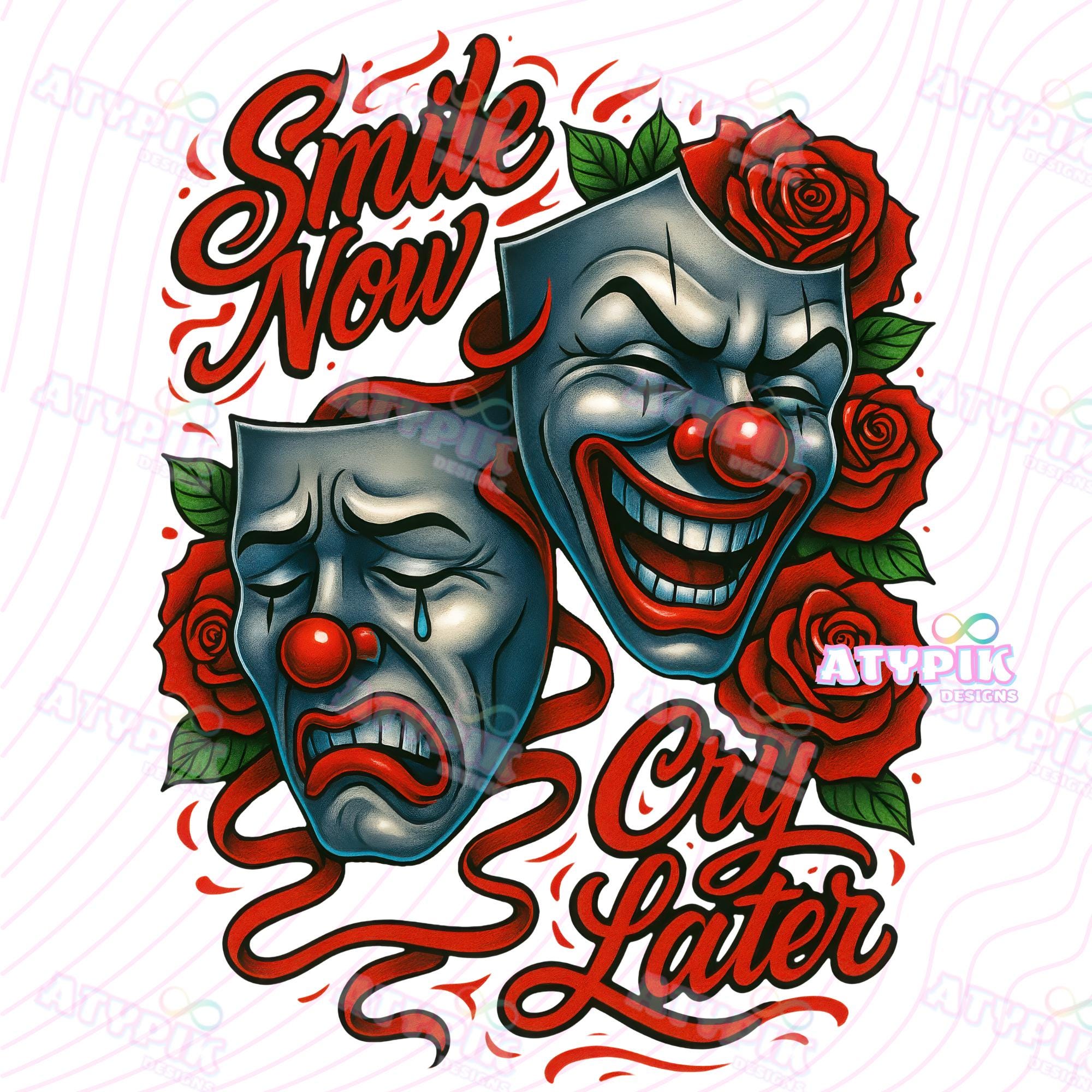 Smile Now Cry Later, Urban Design, PNG Transfers, Sublimation Dtf, Clown  PNG Tumbler Wrap Designs, Sublimation Latino Chicano Mexican Art - Etsy New  Zealand, image size:2000x2000