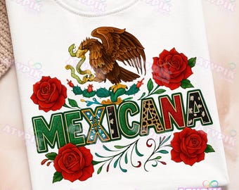 Mexicana png sublimation DTF design download, Mexico png, Mexican flag png, Mexican art png, Mexican roses png, Chicana Talavera Style png