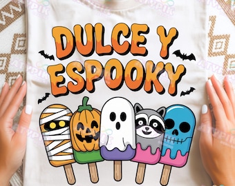 Halloween-Eis am Stiel PNG, Dulce y Espooky Design (Digitaler Download)