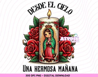 Desde el cielo una hermosa Manana PNG Virgen de Guadalube png Floral Lady of Guadalupe Virgin Mary, Nuestra Señora de Guadalupe, Mexican art