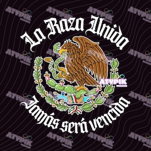 La Raza Unida Mexican Flag PNG, Mexico Sublimation DTF T shirt Mug Design Mexicana Mexicano Chicana Chicano Proud Brown Png Digital download