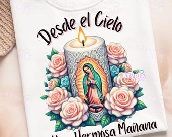 Desde el cielo una hermosa Manana PNG Virgen de Guadalube png Floral Lady of Guadalupe Virgin Mary, Nuestra Señora de Guadalupe, Mexican art