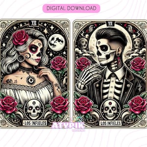 Los infiltarot Tarot-Karte PNG Chicanas Digitale Dateien Dtf UVdtf Sublimationsbecher Becher T-Shirt Design Spanisch Chingona Cabrona Mexikanisch